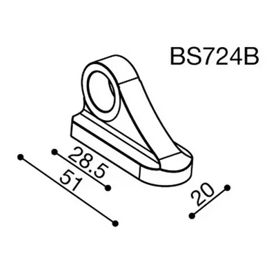 Montážní adaptér BS724B pro zpětná zrcátka RIZOMA do kapotáže - pro motocykly TRIUMPH a YAMAHA, 