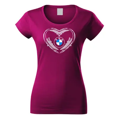 PRINT Dámské triko motivem BMW fuchsia Velikost.: