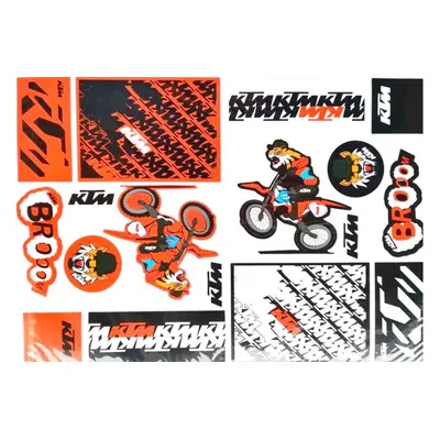 KTM TEAM GRAPHIC STICKER SHEET arch samolepek