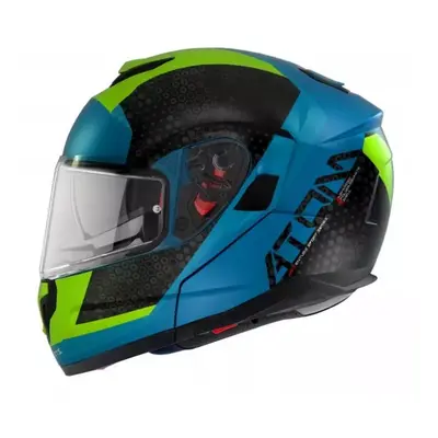 MT HELMETS MT ATOM SV ADVENTURE A7 výklopná přilba černo-zeleno-modrá Velikost.: