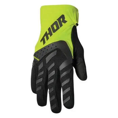 THOR SPECTRUM BLACK/FLUO 2022 motokrosové dětské rukavice Velikost.: