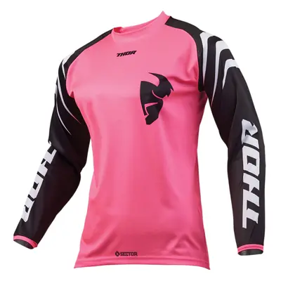 THOR SECTOR ZONES PINK/BLACK 2019 dámský motokrosový dres Velikost.: