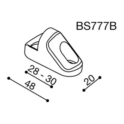 Montážní adaptér BS777B pro zpětná zrcátka RIZOMA do kapotáže - pro motocykly TRIUMPH a YAMAHA, 