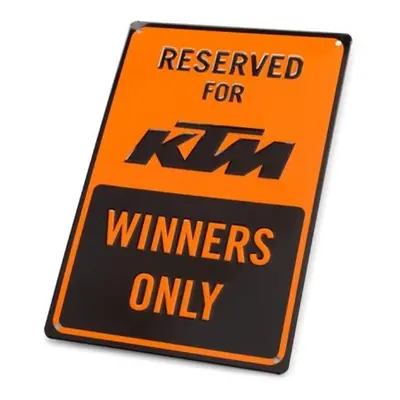 KTM PARKING PLATE WINNERS ONLY plechová parkovací cedule 20 x 30cm