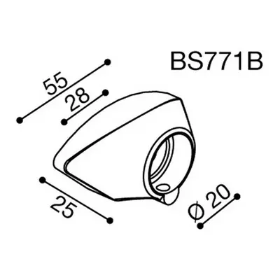 Montážní adaptér BS771B pro zpětná zrcátka RIZOMA do kapotáže - pro motocykly YAMAHA YZF R6, čer