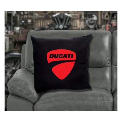 PRINT Polštář s motivem DUCATI 40x40cm, černý, vhodný pro alergiky