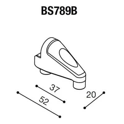 Montážní adaptér BS789B pro zpětná zrcátka RIZOMA do kapotáže - pro motocykly DUCATI 899/1199 Pa