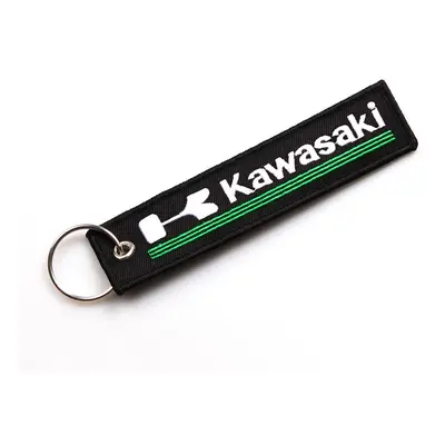 Textilní klíčenka Kawasaki