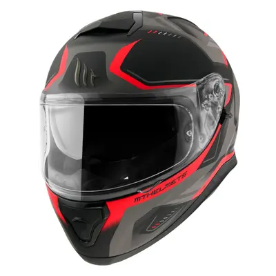 MT HELMETS MT HELMET THUNDER 3 SV Turbine černo šedo červená integrální přilba