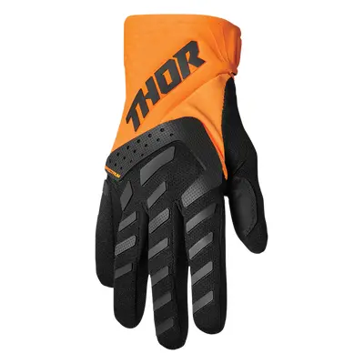 THOR SPECTRUM ORANGE BLACK dětské motokrosové rukavice Velikost.: