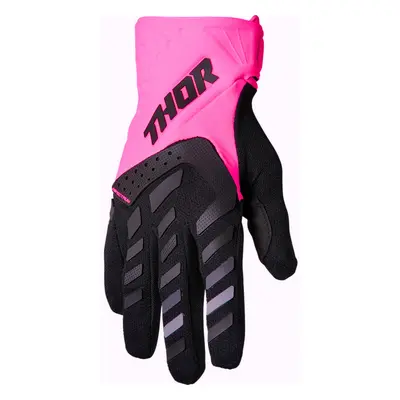 THOR SPECTRUM WOMAN BLACK/PINK 2022 motokrosové rukavice Velikost.: