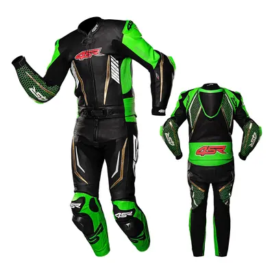 4SR RR EVO III MONSTER GREEN AR pánská dvoudílná kožená moto kombinéza Velikost.: