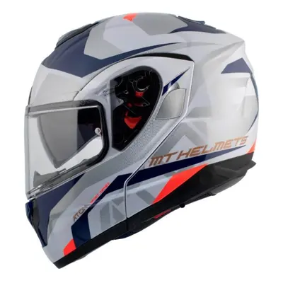 MT HELMETS Atom SV SKILL A0 Gloss Pearl White výklopná přilba Velikost.: