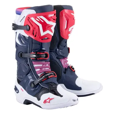 ALPINESTARS boty TECH 10 SUPERVENTED, ALPINESTARS, perforované (tmavě modrá/bílá/červená/fialová