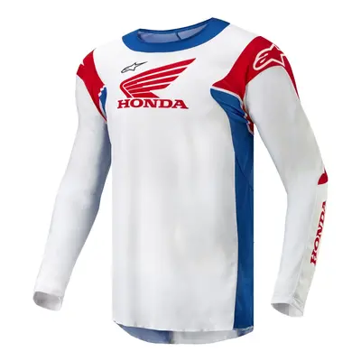 dres RACER ICONIC HONDA kolekce, ALPINESTARS (bílá/modrá/červená/černá) 2025 Velikost/Provedení: