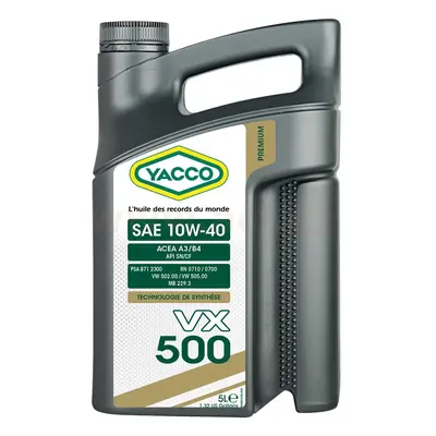 Motorový olej YACCO VX 500 10W40, 5 L