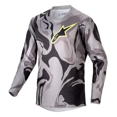 ALPINESTARS dres RACER TACTICAL, ALPINESTARS, dětský (šedá camo/žlutá fluo/černá) 2024 Velikost/