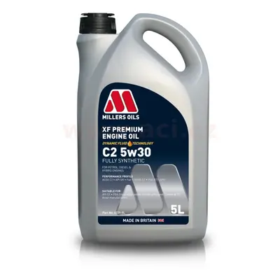 MILLERS OILS XF PREMIUM C2 5w30, plně syntetický, 5 l