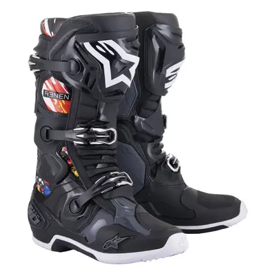 boty TECH 10 limitovaná edice RENEN, ALPINESTARS (černá/šedá/bílá/multicolor) Velikost/Provedení