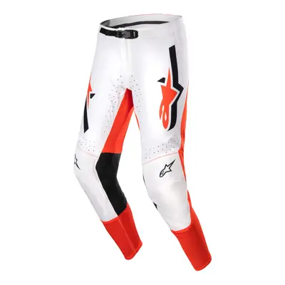 kalhoty SUPERTECH WARD, ALPINESTARS (bílá/oranžová) 2024 Velikost/Provedení: