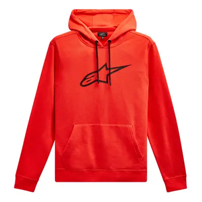 mikina AGELESS 2 HOODIE, ALPINESTARS (červená fluo/černá) Velikost/Provedení: