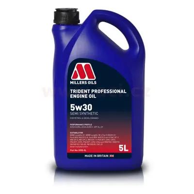 MILLERS OILS Trident Professional 5w30, polosyntetický, 5 l