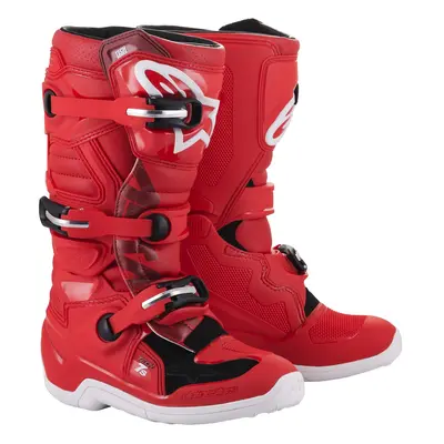 boty TECH 7 S, ALPINESTARS, dětské (červená) 2025 Velikost/Provedení: