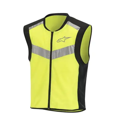 reflexní vesta FLARE NEON, ALPINESTARS (černá/žlutá fluo) 2025 Velikost/Provedení: