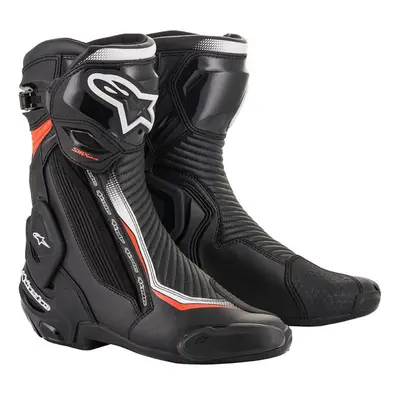 boty SMX PLUS 2, ALPINESTARS (černá/bílá/ červená fluo) 2025 Velikost/Provedení: