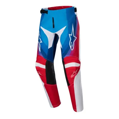 ALPINESTARS kalhoty RACER PNEUMA, ALPINESTARS, dětské (bílá/modrá/červená) 2024 Velikost/Provede