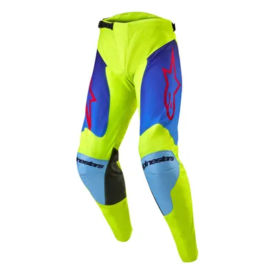 kalhoty RACER HOEN, ALPINESTARS (žlutá fluo/modrá/červená) 2024 Velikost/Provedení: