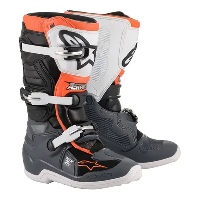 ALPINESTARS boty TECH 7 S, ALPINESTARS, dětské (černá/šedá/bílá/oranžová fluo) Velikost/Proveden