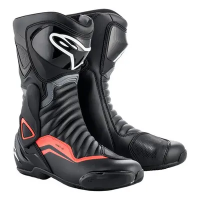 boty S-MX 6, ALPINESTARS (černá/šedá/červená fluo) 2024 Velikost/Provedení: