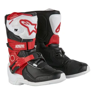 ALPINESTARS boty TECH 3S KIDS, ALPINESTARS, dětské (bílá/černá/červená) 2025 Velikost/Provedení: