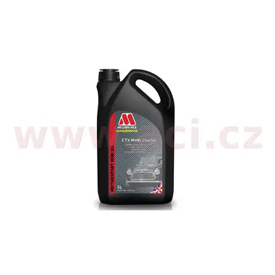 MILLERS OILS CTV Mini 20W50, polosyntetický olej pro společnou olejovou vanu, závodní 5 l