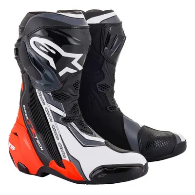 boty SUPERTECH R, ALPINESTARS (černá/červená fluo/bílá/šedá) 2025 Velikost/Provedení: