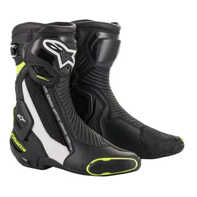 boty SMX PLUS 2, ALPINESTARS (černá/bílá/ žlutá fluo) 2025 Velikost/Provedení: