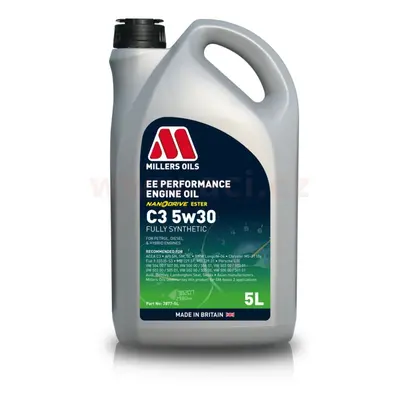 MILLERS OILS EE PERFORMANCE C3 5w30, plně syntetický, 5 l