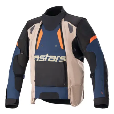 bunda HALO DRYSTAR, ALPINESTARS (tmavě modrá/khaki/oranžová/černá) 2025 Velikost/Provedení: