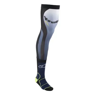 ponožky pod ortézy KNEE BRACE, ALPINESTARS (modrá/žlutá fluo/bílá/černá) 2025 Velikost/Provedení