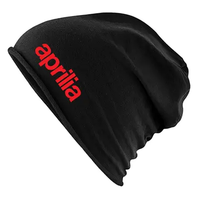 PRINT ČEPICE BEANIE lehká prodyšná s motivem APRILIA, černá