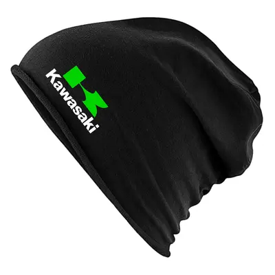 PRINT ČEPICE BEANIE lehká prodyšná s motivem KAWASAKI, černá