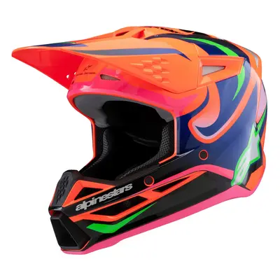 ALPINESTARS přilba S-M3 edice HAIDEN DEEGAN, ALPINESTARS, dětská (oranžová fluo/fialová/růžová/z