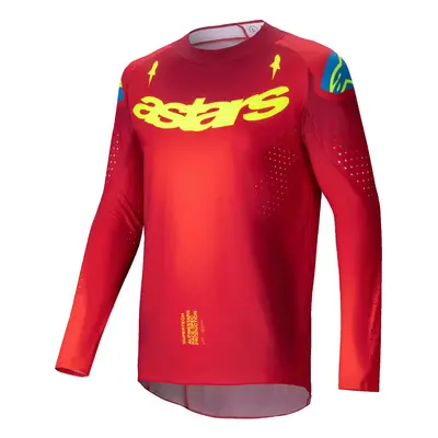 dres SUPERTECH MAKER, ALPINESTARS (červená/žlutá fluo) 2025 Velikost/Provedení: