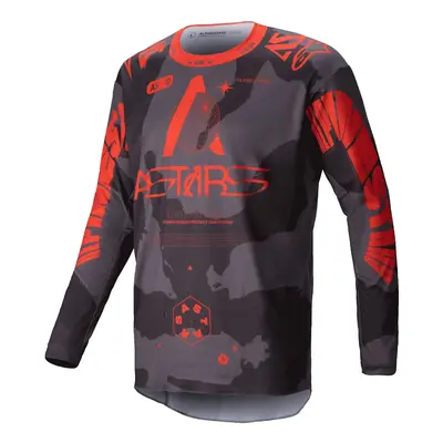 dres RACER HOLLOW, ALPINESTARS (šedá camo/oranžová fluo) 2025 Velikost/Provedení: