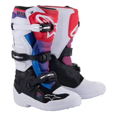 ALPINESTARS boty TECH 7 S, ALPINESTARS, dětské (bílá/černá/červená/modrá/fialová) 2025 Velikost/