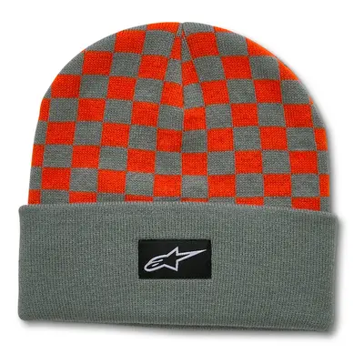 čepice CHECKERED CUFF BEANIE, ALPINESTARS (modrá/oranžová)