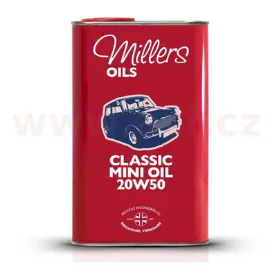 MILLERS OILS Classic Mini Oil Pistoneeze 20W50, olej pro společnou olejovou vanu motor, převodov