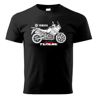 PRINT Pánské triko motivem YAMAHA SUPER TENERE černé Velikost.: