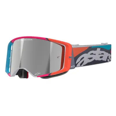 brýle SUPERTECH STREAM, ALPINESTARS (šedá/multicolor, zrcadlové stříbrné plexi) 2025